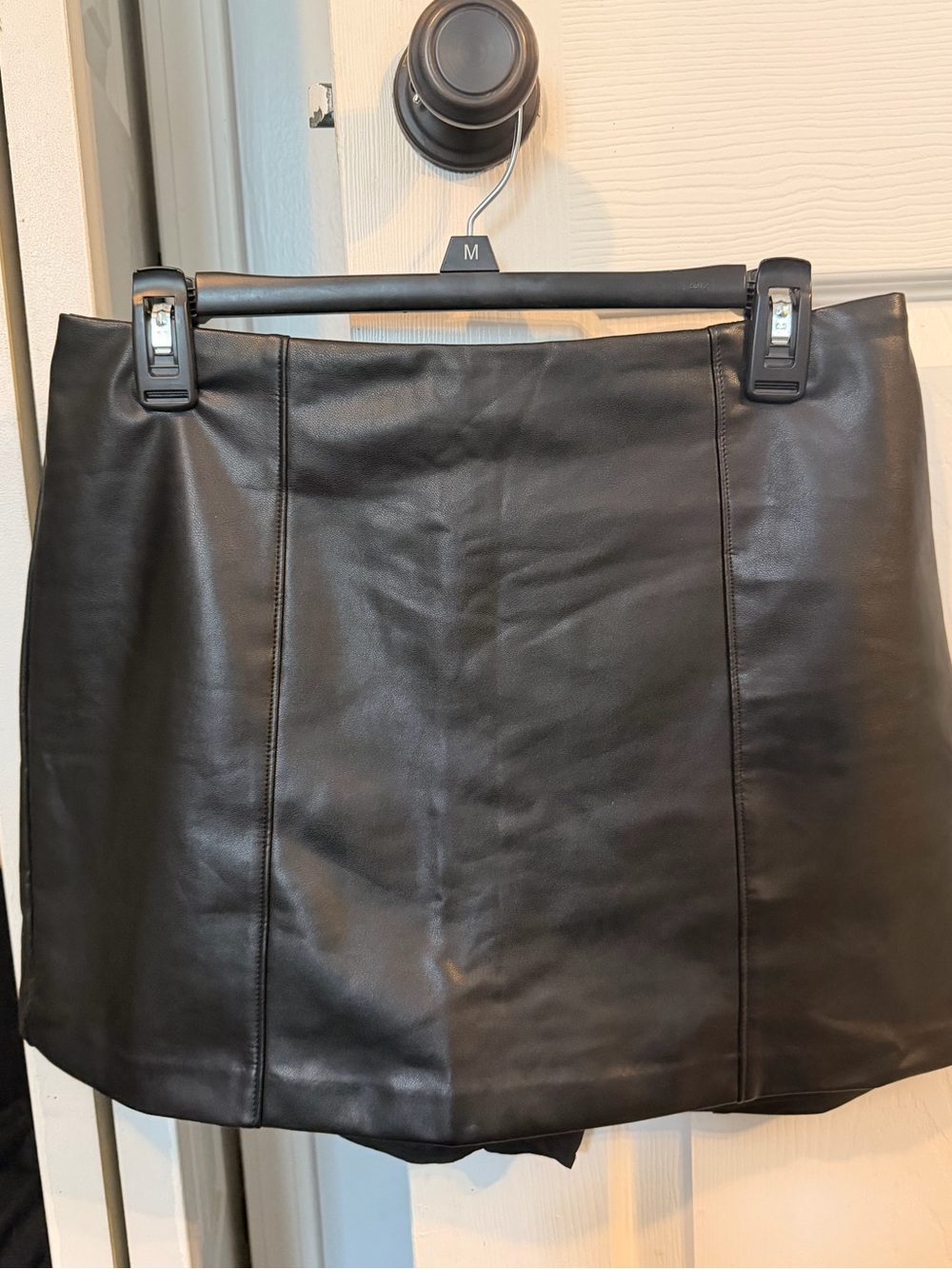 Abercrombie & Fitch Black Faux Leather Mini Skirt